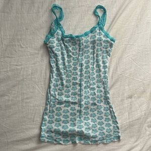 🌺 Y2K LACE BLUE BEACH MALIBU MIAMI SUMMER TANK TOP